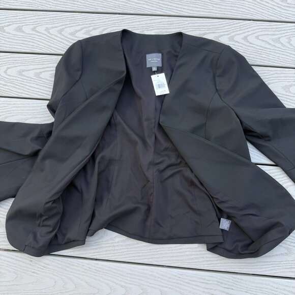 New The Limited Stretch Black Suit Blazer Jacket Coat Size 12 Open Front NWT - Picture 7 of 8